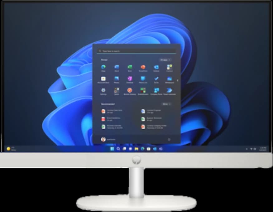 كمبيوتر HP ألل إن وان أبيض