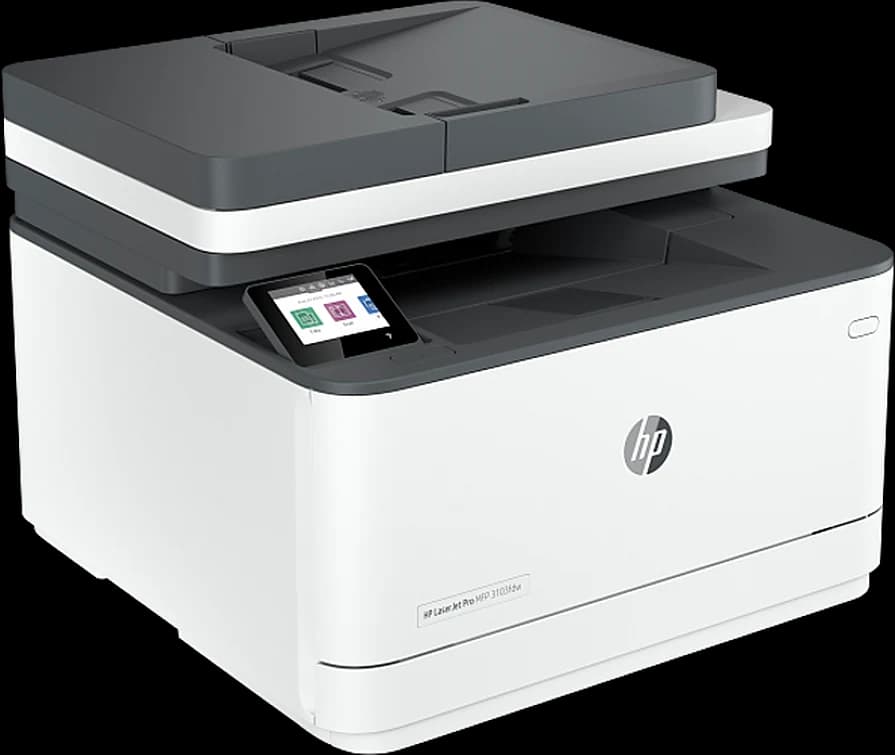 طابعة HP LaserJet متعددة الوظائف بيضاء